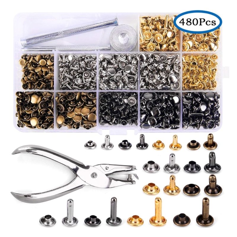 Rivet Setter Tool - 180 가죽 리벳 세트, 4 색