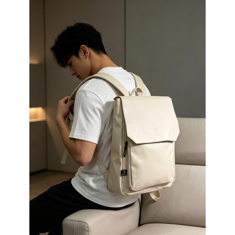 고품질 플랩형 PU 가죽 소재의 남성용 노트북 백팩,  - Leather Work Rucksack Mens 리뷰 및 가격
